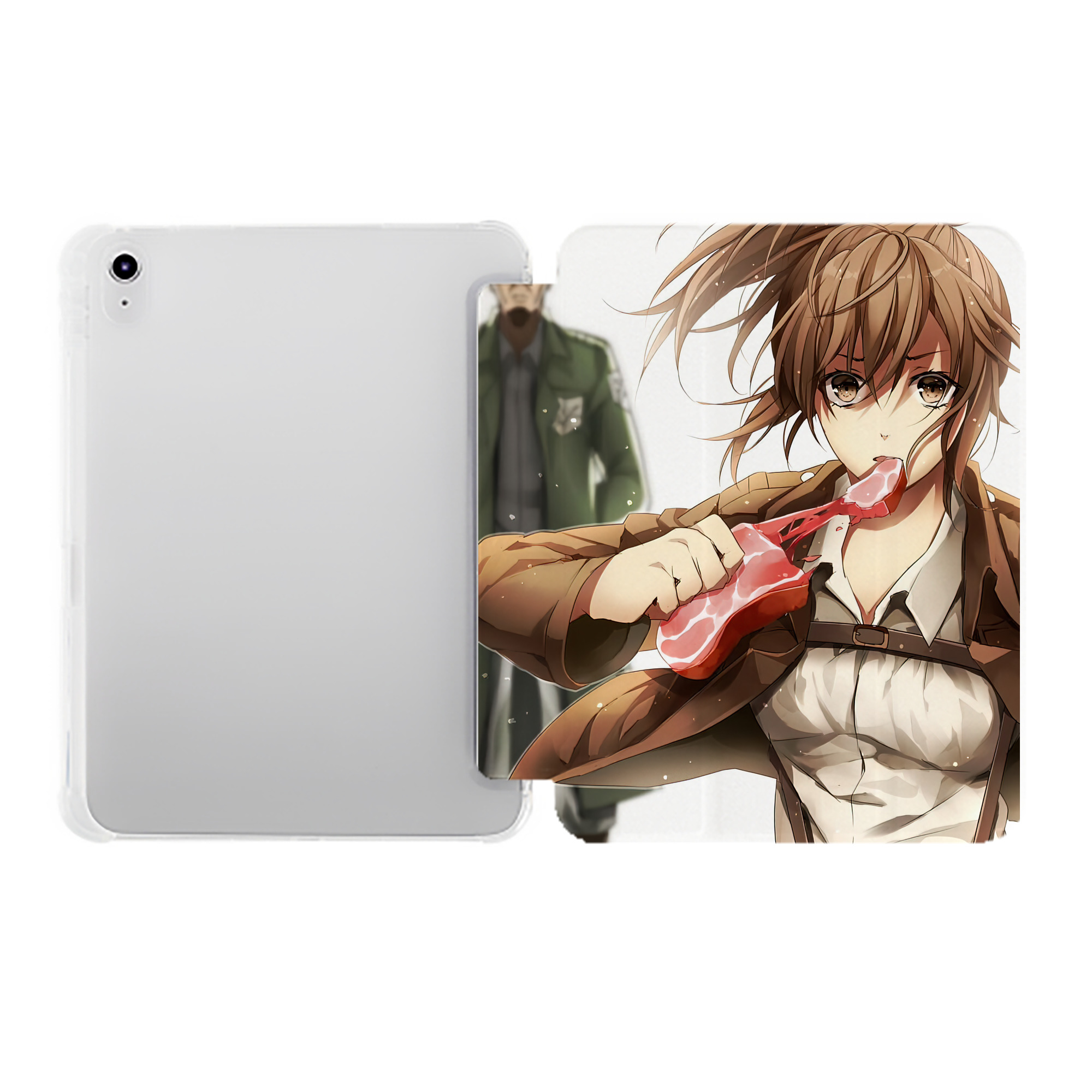 （画像用） 進撃の巨人 Attack on Titan IPad ケース ペン収納付き 三つ折りスタンド PUレザー×シリコン 対応機種9.5/10.5/10.9インチ